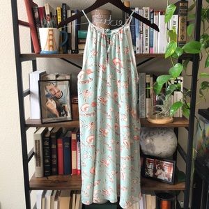 Mint Floral Halter Top Dress